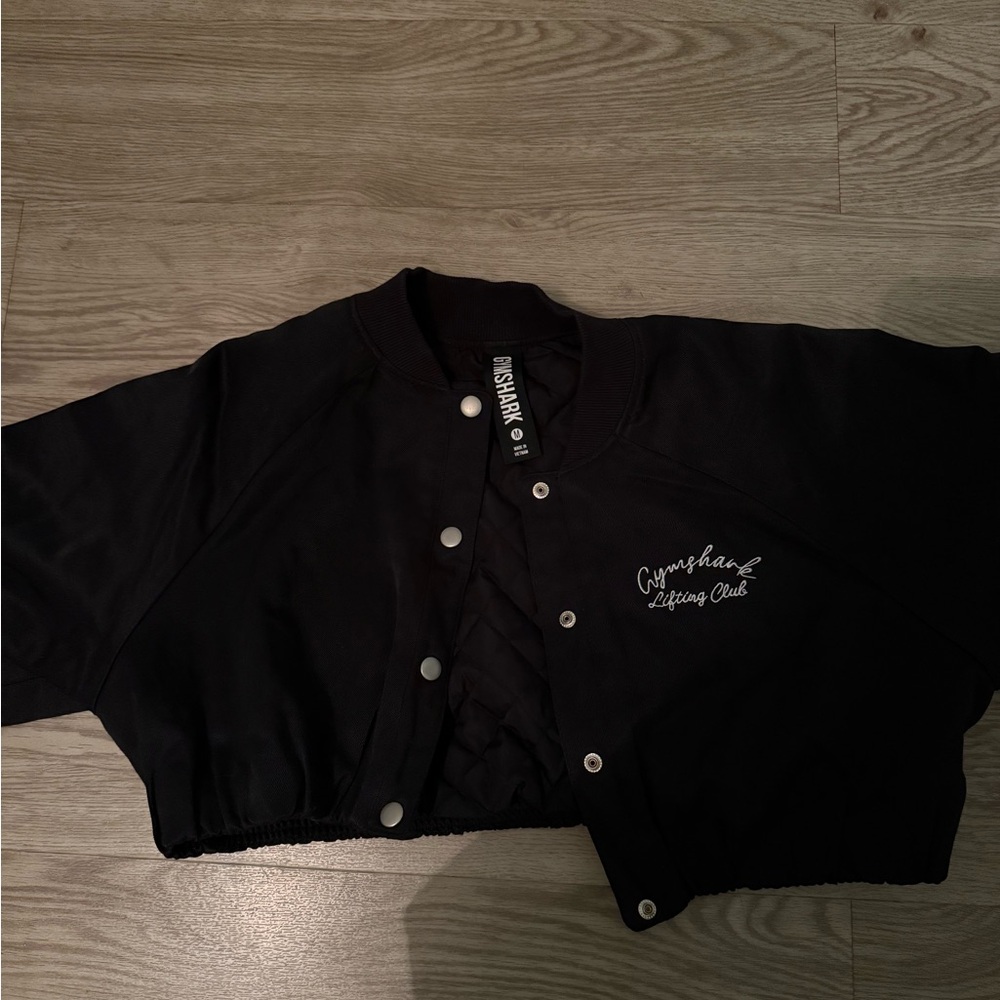 Gymshark Black Button-Up Cropped Jacket